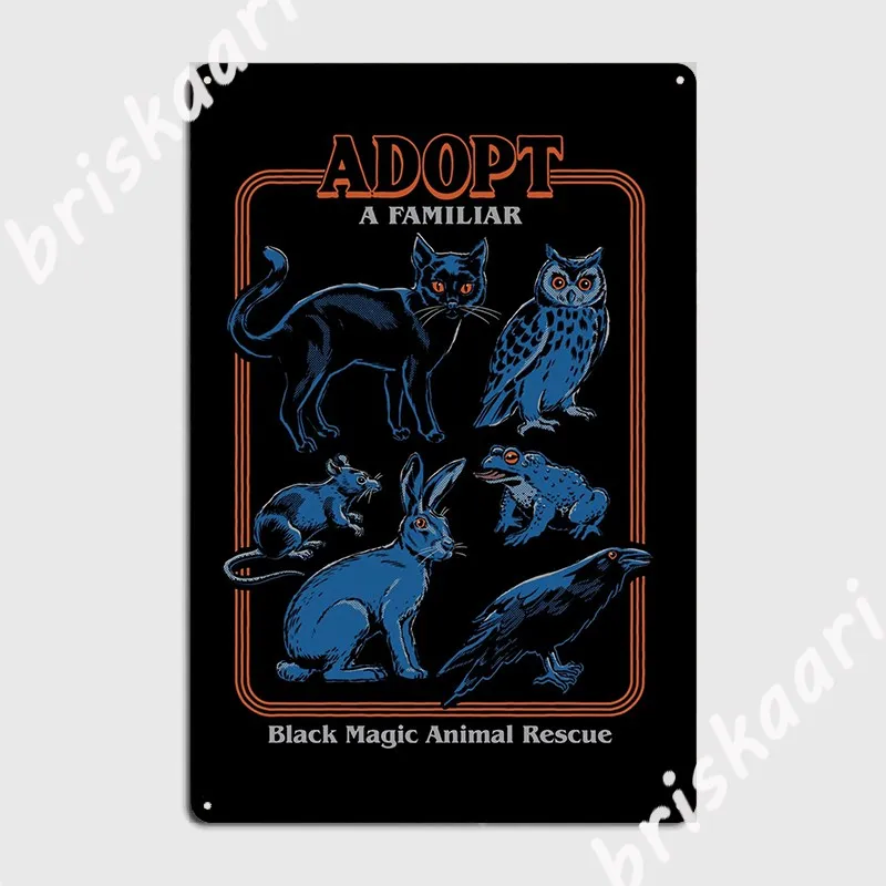 Adopt A Familiar Poster Metal Plaque Designing Club Bar Wall Decor Home Tin Sign |