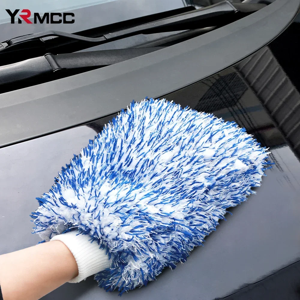 Car Washing Gloves Microfiber Strong Water Coral Velvet Cleaning Glove Soft Thickened Dust Removal Clean Tools Car Accessories for car cleaning gloves,microfiber cleaning gloves,microfiber washing gloves,microfiber gloves