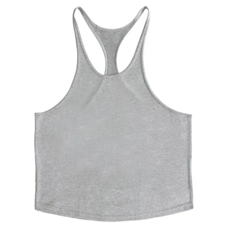 

Selling Solid Color Men's Sports Vest Pure Cotton Bodybuilding Fitness Thin Strap Halter Shirt Breathable