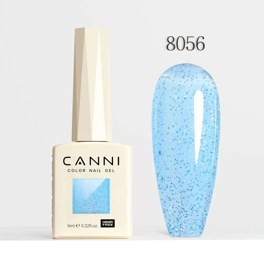 CANNI Super Glossy Glitter Cat Eye Nail Gel Polish - Hema Free Diamond Top Coat, Semi-Permanent UV LED Varnish