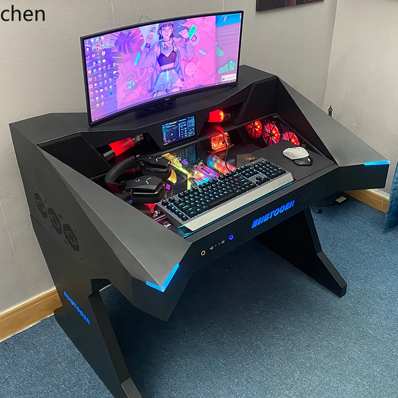 HXL computer chassis integrated table fully transparent water-cooled ...