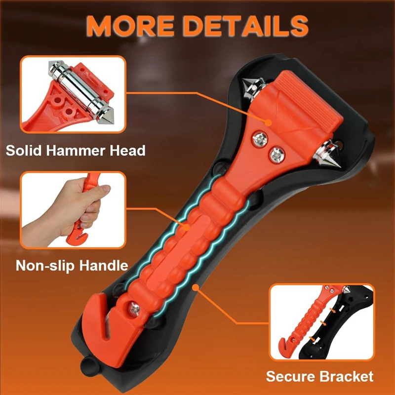Safety Hammer,Car Window Glass Hammer Breaker And Seat Belt - View #4