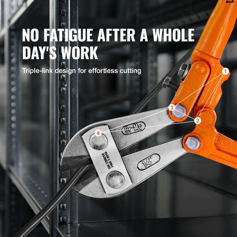 MAXPOWER Lot De Coupe-boulons, Pince Coupe Boulon Robuste 450mm En Caoutchouc Souple Et Mini