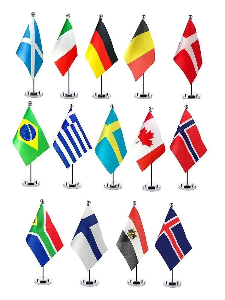 14x21cm Büro-Schreibtischflagge Deutschland/Italien/Mexiko Flagge eines beliebigen Staates – Detail 1