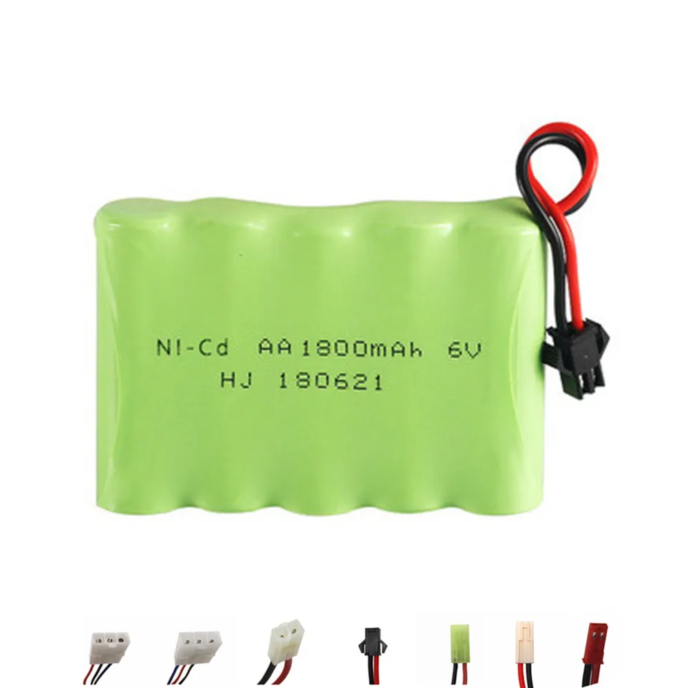 

6v 1800mah NICD Battery For Rc toys Cars Tanks Robots Boats Guns NI-CD 6v Rechargeable Battery AA Battery Pack 1Pcs For rc boat