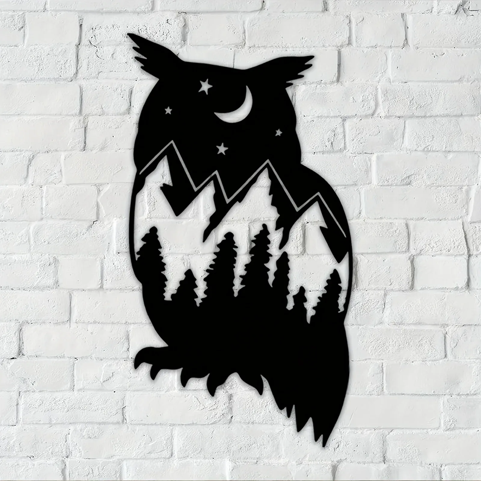 

CIFBUY Metal Owl Home Decor Black Owl Wall Art Decor for Farmhouse Office Livingroom Bathroom Bedroom Indoor Outdoor Décor Gifts