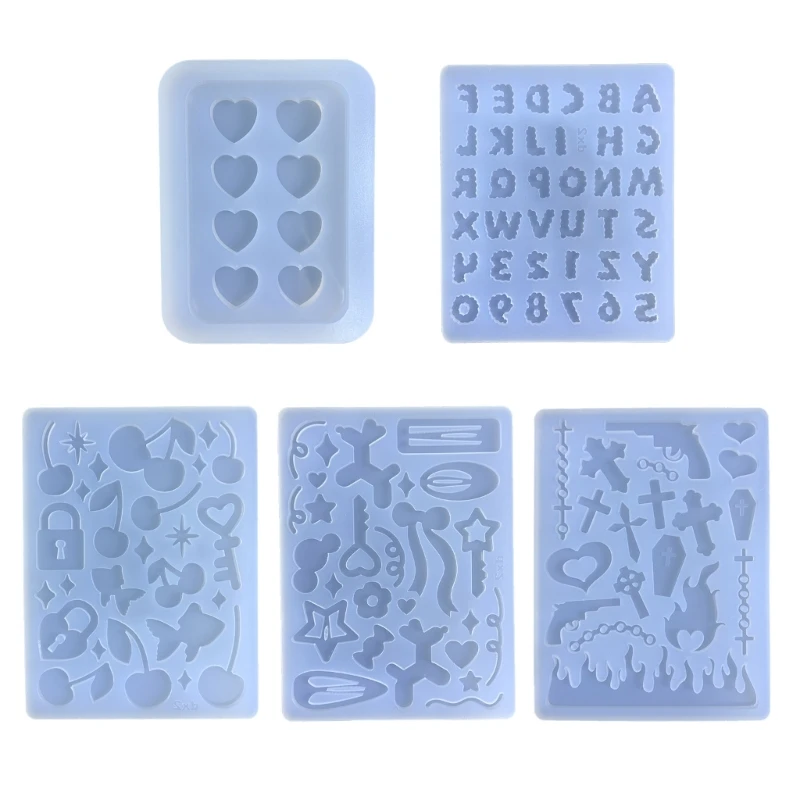 

Silicone Decoration Molds Filler Cherry Letter Star Keychain Mold DIY Pendant