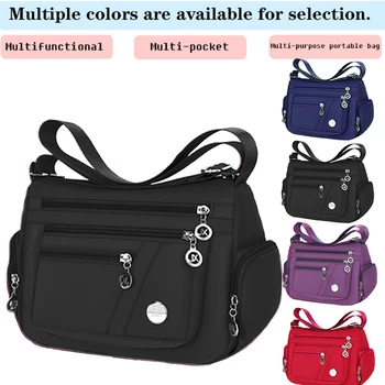 Neutral Nylon Oxford Crossbody Handbag for Women 1