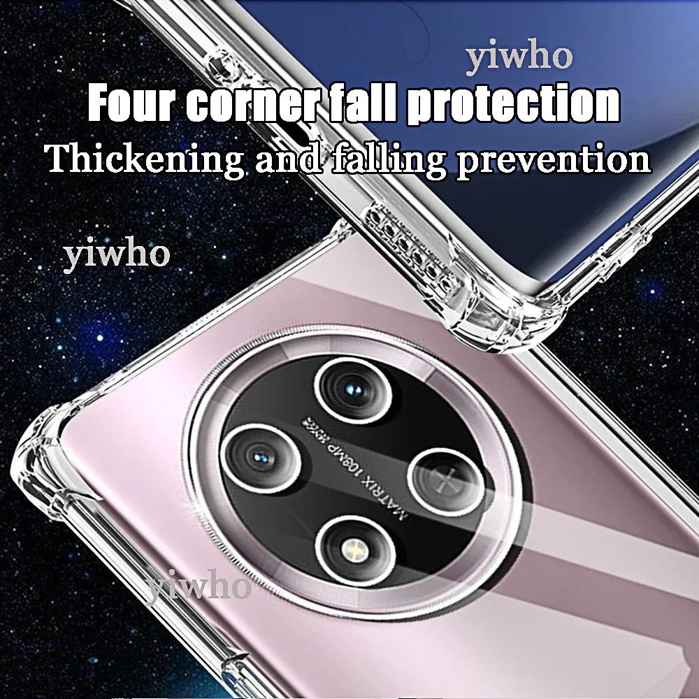 Durable Transparent Shockproof TPU Phone Case with Clear Back Cover