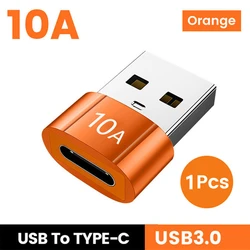 USB Type C to USB A Adapter - Male to Female OTG Converter (USB to Type - c Orange)