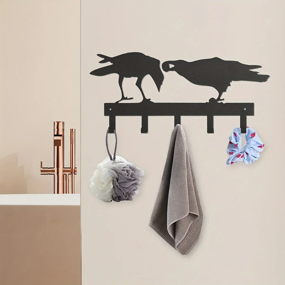 

CIFBUY Decoration Metal Creative Bird Key Hooks Household Multi-Purpose Clothes Bag Key Hanger, Easy To Install LivingRoom Wall