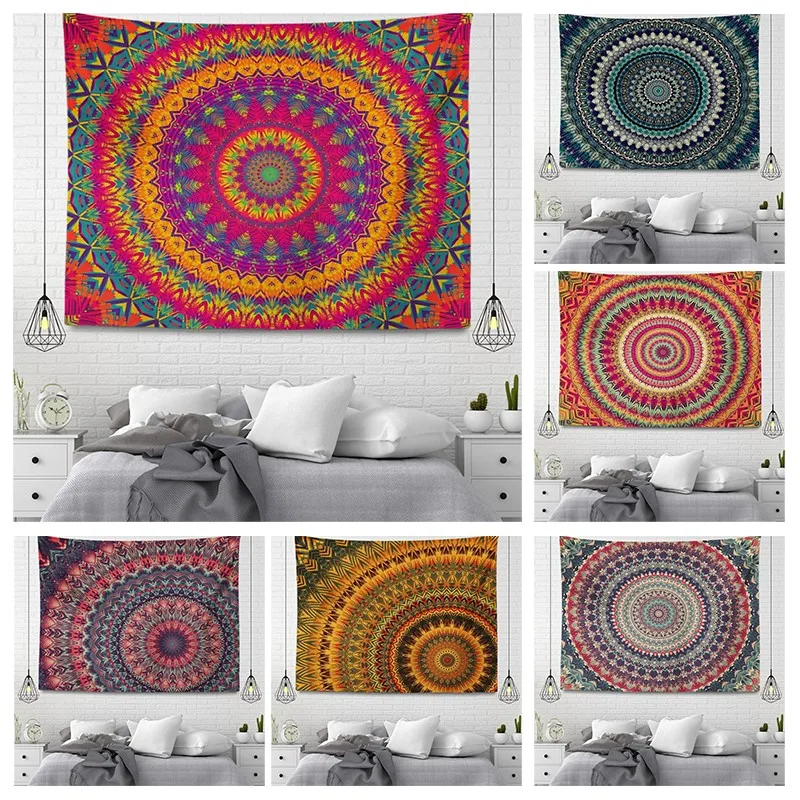 Home decoration Wall tapestry aesthetic room boho accessories fabric autumn decor vintage