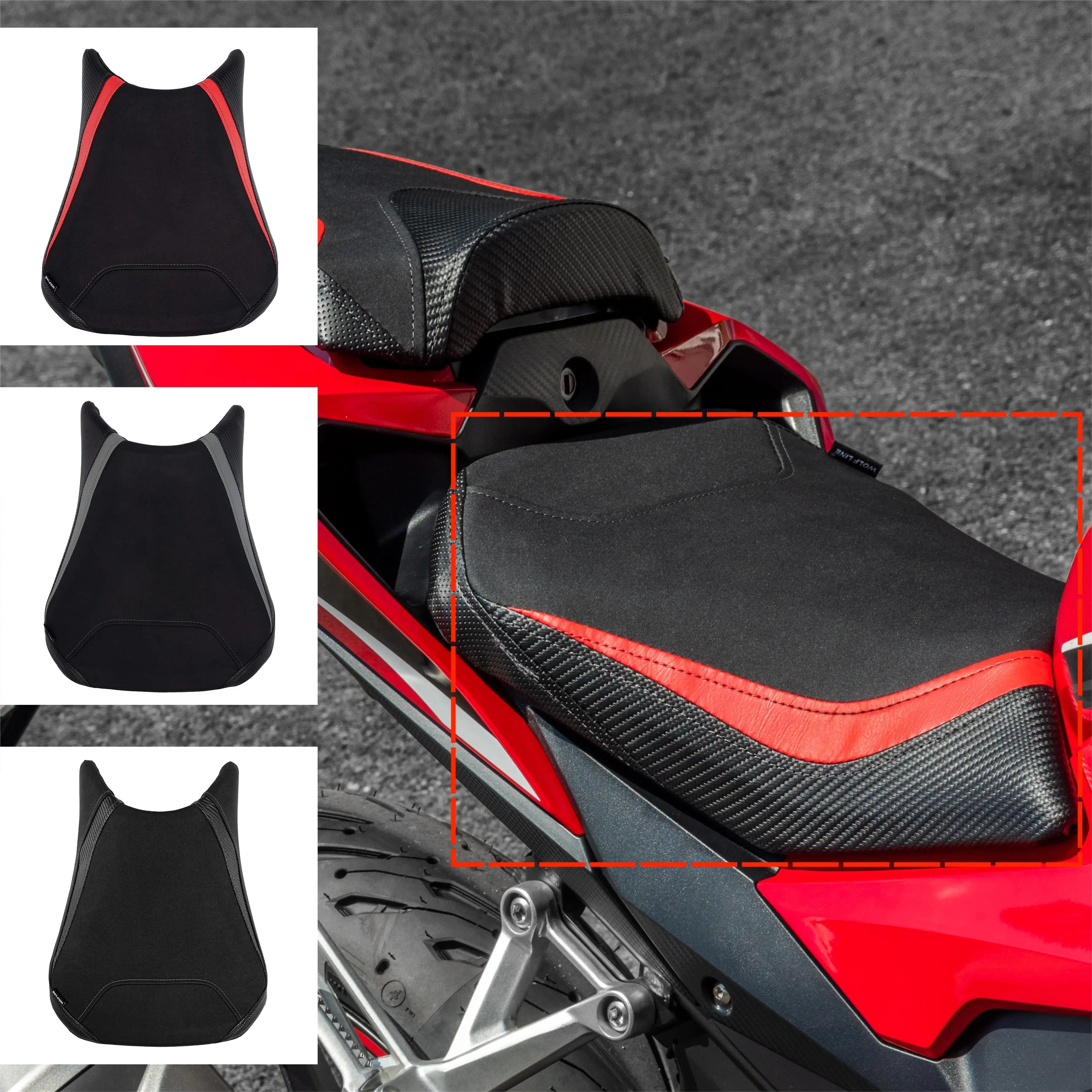 

Motorcycle Accessories Front Biker Driver Seat Mat Cowl Soft Pad For Honda CBR500R 2019 2020 2021 Synthetic Leather Breathable