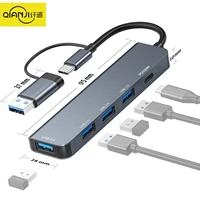 USB C Docking Station Hybid 2 in 1 A and C uplink  USB3.0  PD 100W Mobile phone tablet computer  type-c HUB iPhone 15 Macbook 1