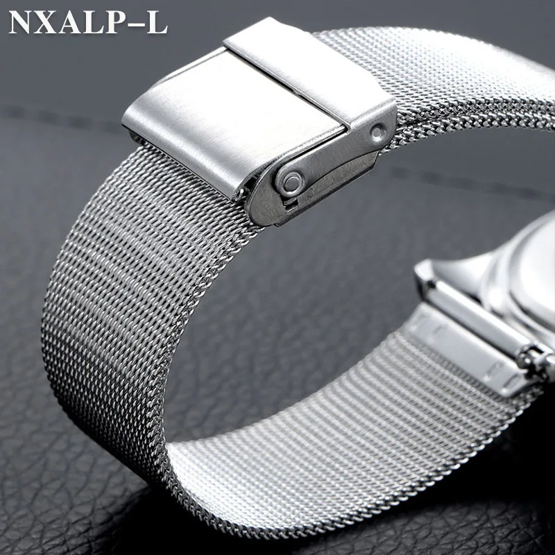 Elegant Milanese Mesh Stainless Steel Watch Band - Sleek and Durable 1.5mm Thickness Strap