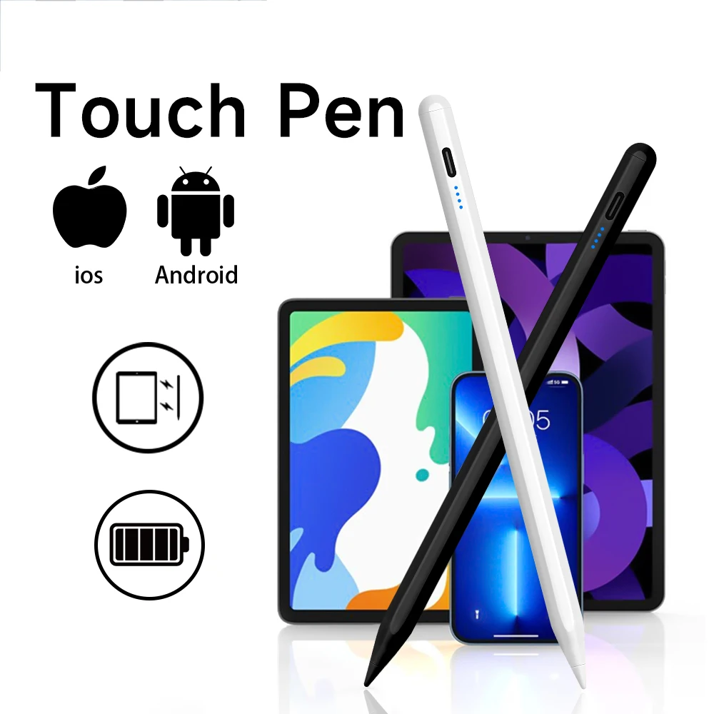 Universal Stylus Pen stylus pen ipad stylus touch screen stylus For Android IOS Touch Screen Capacitive Pen Rechargeable Tilt iPad Stylus For Samsung Huawei Tablet pen
