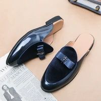Summer Fashion Mules Casual Half Slippers Genuine Leather Men’s Half Shoes for Men Shoes Designer Shoes Fashion Loafers Luxury