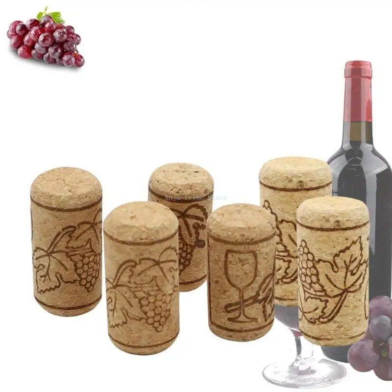 2025 새로운 50 개/대 천연 스트레이트 코르크 마개 맥주 병 용 누수 방지 교체 마개 장식 공예 코르크