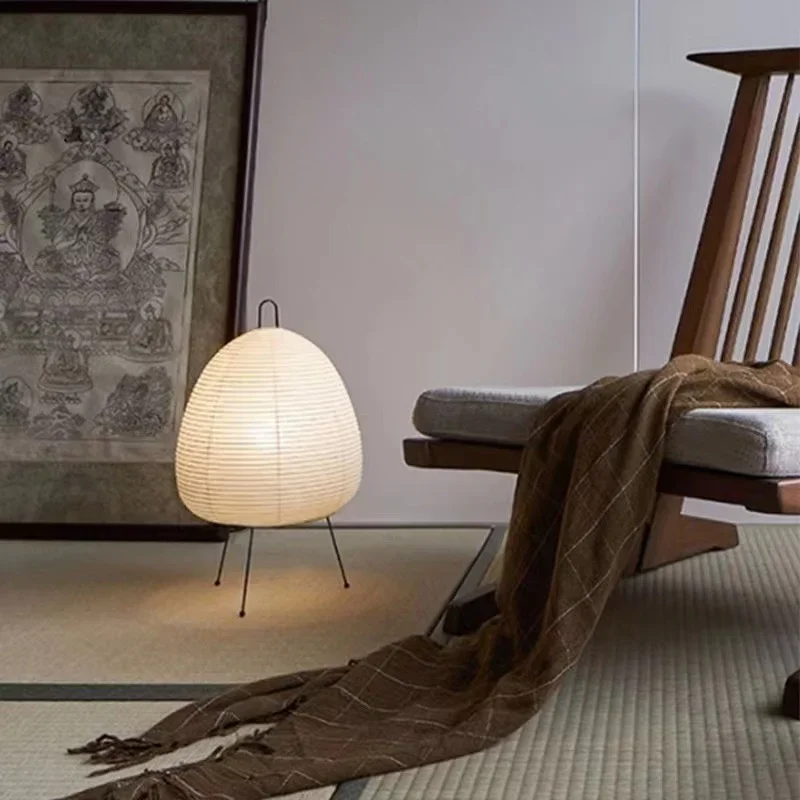 Japanese Design Table Lamp Rice Paper Standing Lamp Bedroom Home Decor Study Living Room Bar Light Fixtures 3