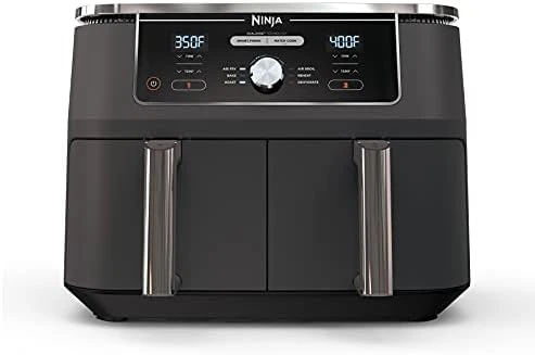  Ninja DZ090 Foodi 6 Quart 5-in-1 DualZone 2-Basket Air Fryer  with 2 Independent Frying Baskets, Match Cook & Smart Finish to Roast,  Bake, Dehydrate & More for Quick Snacks & Small