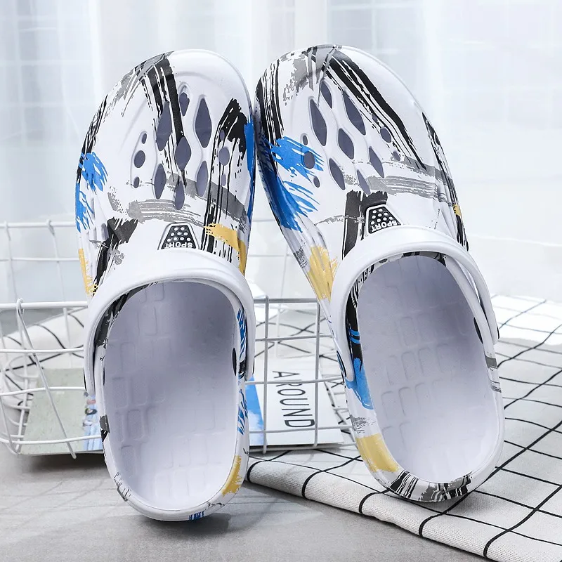 Big Size 38-49 Summer Men Sandals Light EVA Casual Shoes Hole Shoes Clogs Lovers Home Garden Outdoor Male Beach Flat Slippers 3