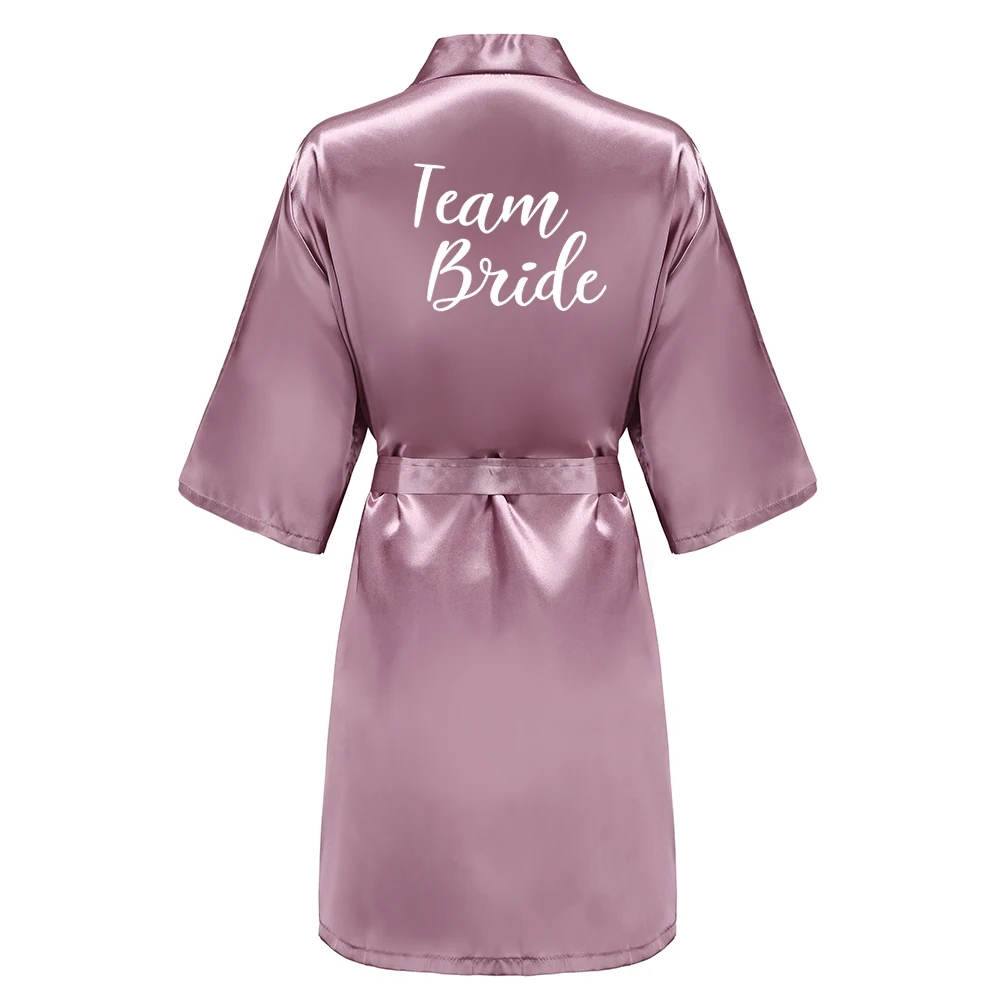 Mauve Robe Bride Bridesmaid Mother Sister of the Bride Wedding Gift Bathrobe Kimono Satin for women dress,women sleepwear,bride robes,silk robe,sleepwear pajamas,cotton bathrobe