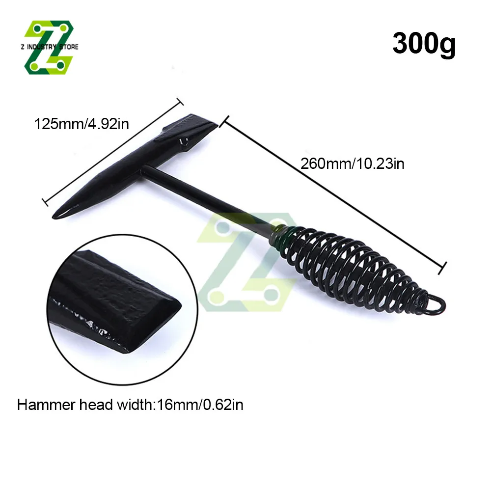 Welding Hammer 300g 500g High Carbon Steel Derusting Welding Slag Hammer Spring Handle Welder Hammer Remove Excess Welding Slag Electric Weld