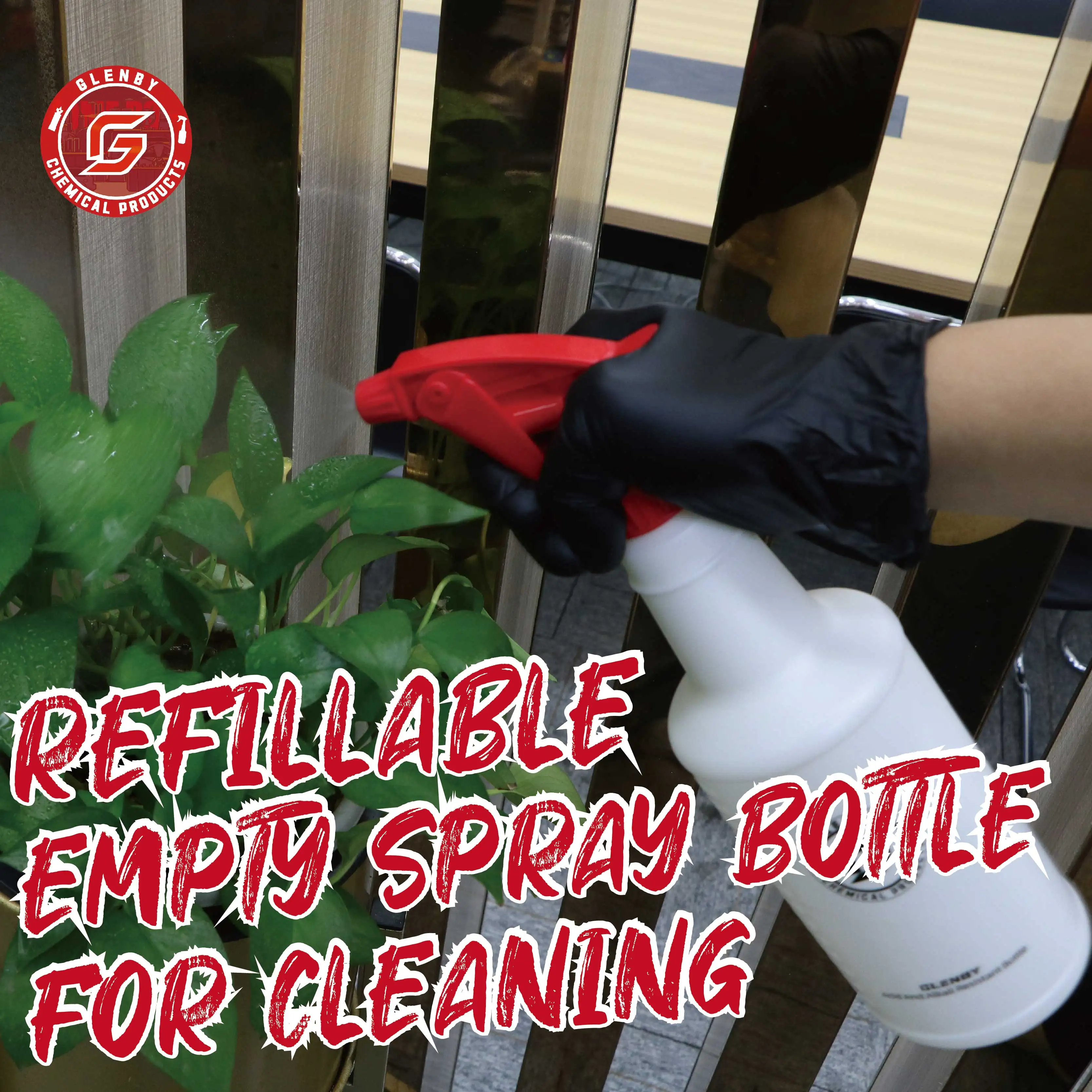 26 fl oz Empty Plastic Spray Bottles Car Cleaning Plant Watering Home Cleaning