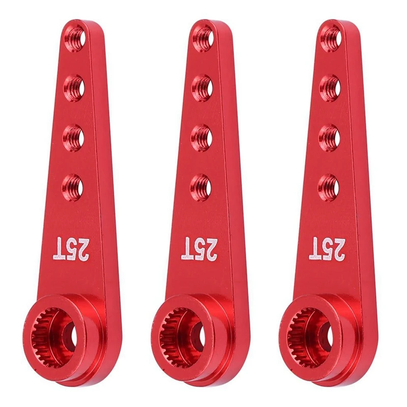 

3X Alloy WPL1627R Upgrade 25T Metal Steering Arm For WPL RC1:16 Car DIY Red
