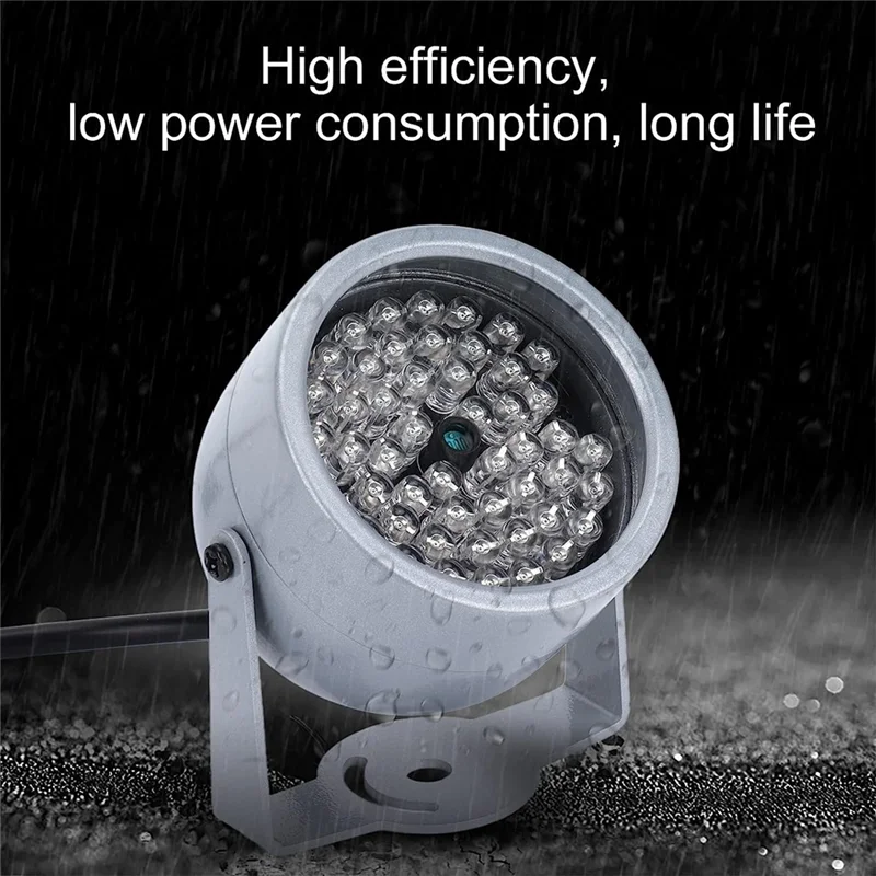 A73E-IR Illuminators, Night Vision Infrared Light 48 LED Night Vision Waterproof Lamp IR Infrared Light for Indoor