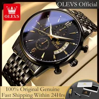 OLEVS 2867 Luxury Quartz Watch for Men Stainless Steel Waterproof Luminous Chronograph Auto Date Multifunction Men's Wristwatch
