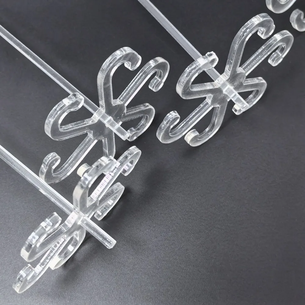 5PCS Clear Plant Stem Support Acrylic Garden Tools Plant Support Hook Stem Organizer Reusable Gardening Supplies