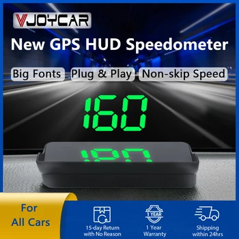 최신 앞유리 속도 프로젝터, GPS HUD 속도계, 2 색 플러그 앤 플레이, 빅 폰트, 모든 차량용 전자 액세서리