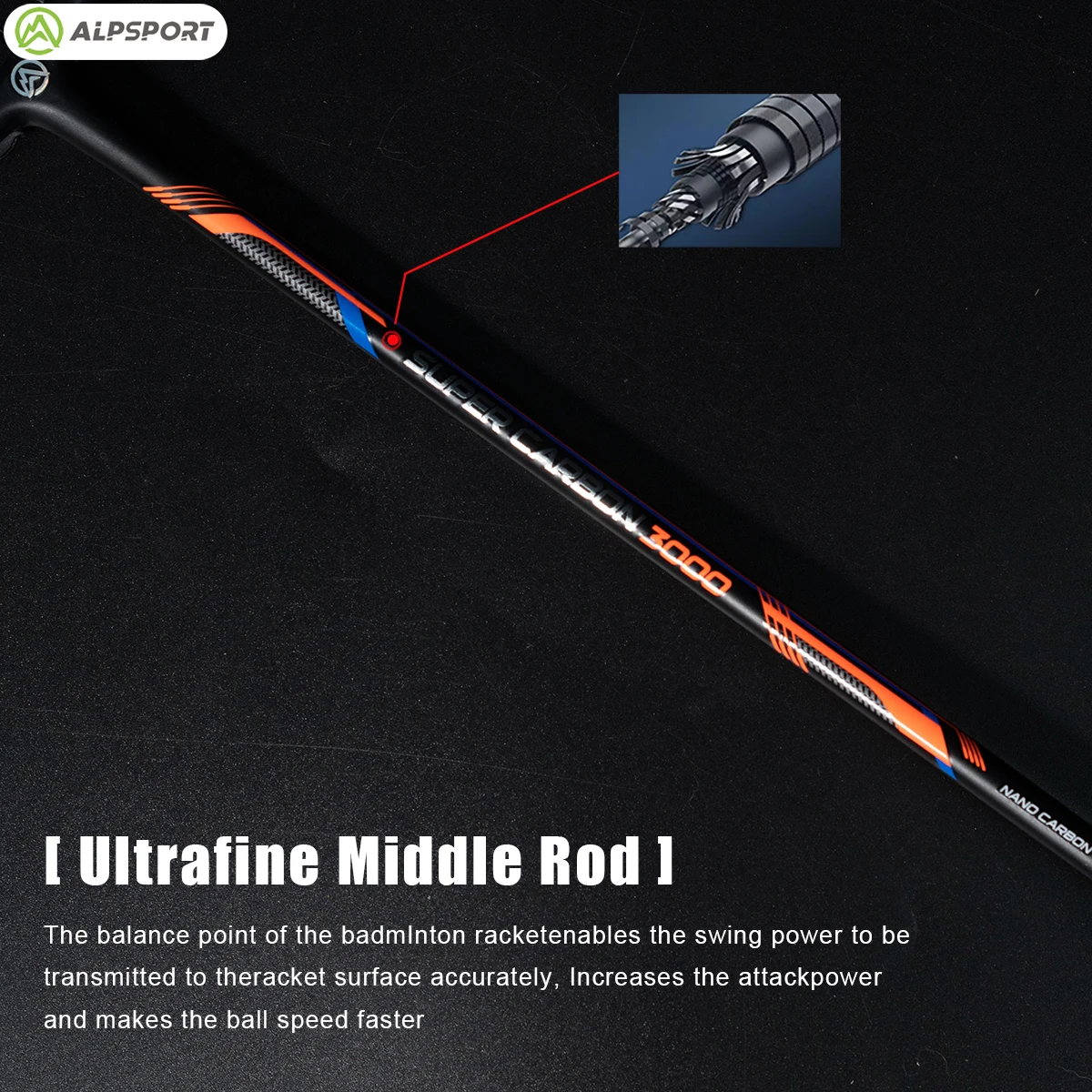 Ultralight Carbon Fiber Badminton Racket 26LBS