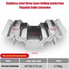 Stainless Steel Tool Box Household Tools Storage Box Car Storage Auto Repair Folding Box Portable Carrying Case 42x20.5x21cm 1