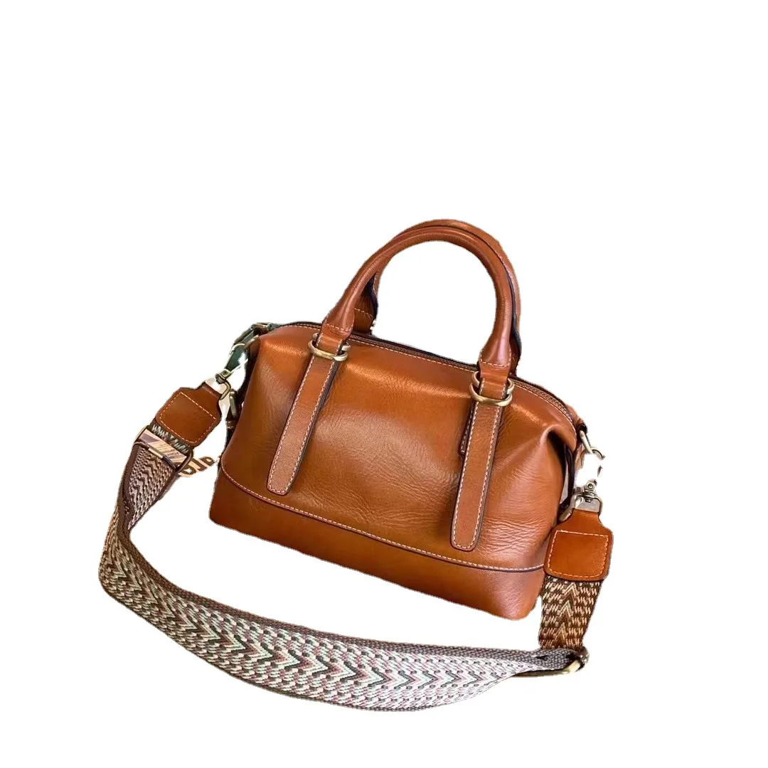 

Women's Shoulder bag Tote Handbag Y2k Crossbody New Genuine Leather Top Layer Cowhide Simplified Casual high-capacity Retro