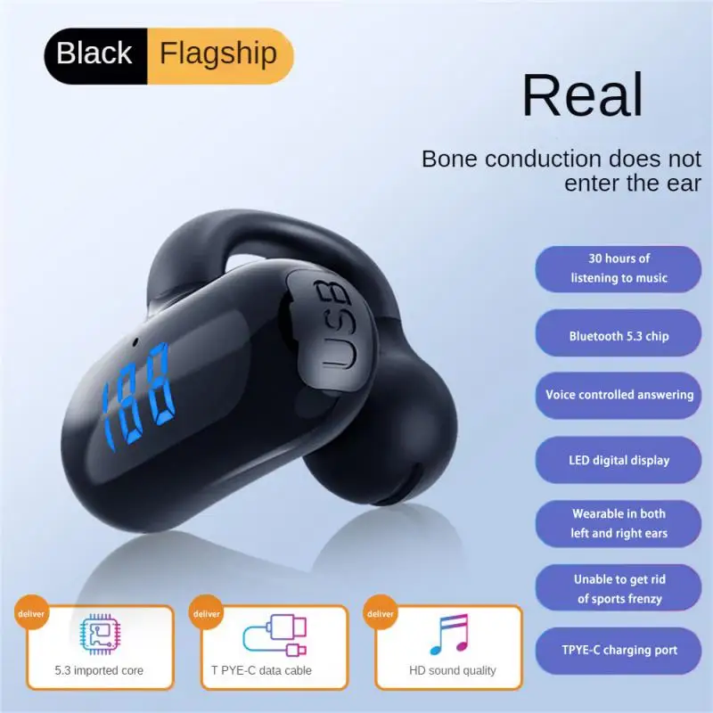 

In-ear High-capacity Earphones Cozy Digital Display Large Capacity Great For Sports Long Standby Time Earphone Durable Not Ear