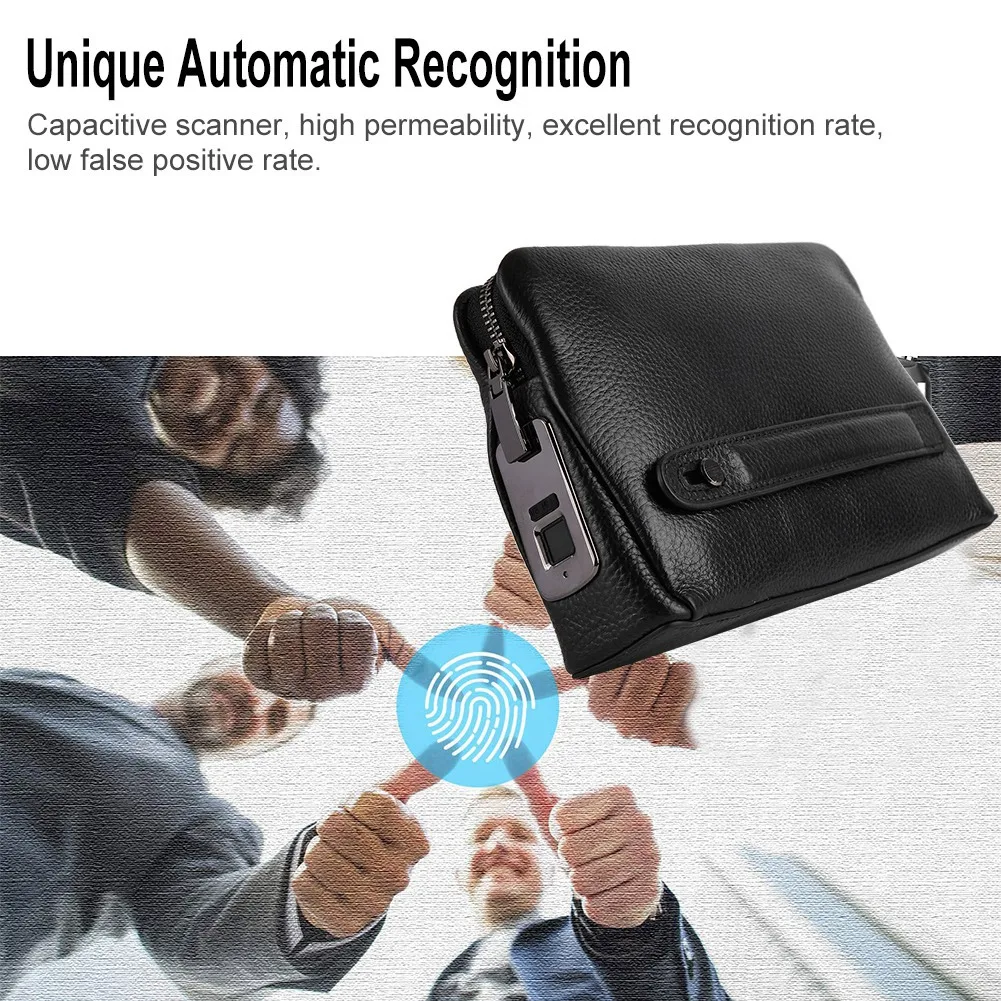 Smart Fingerprint Leather Wallet for Men