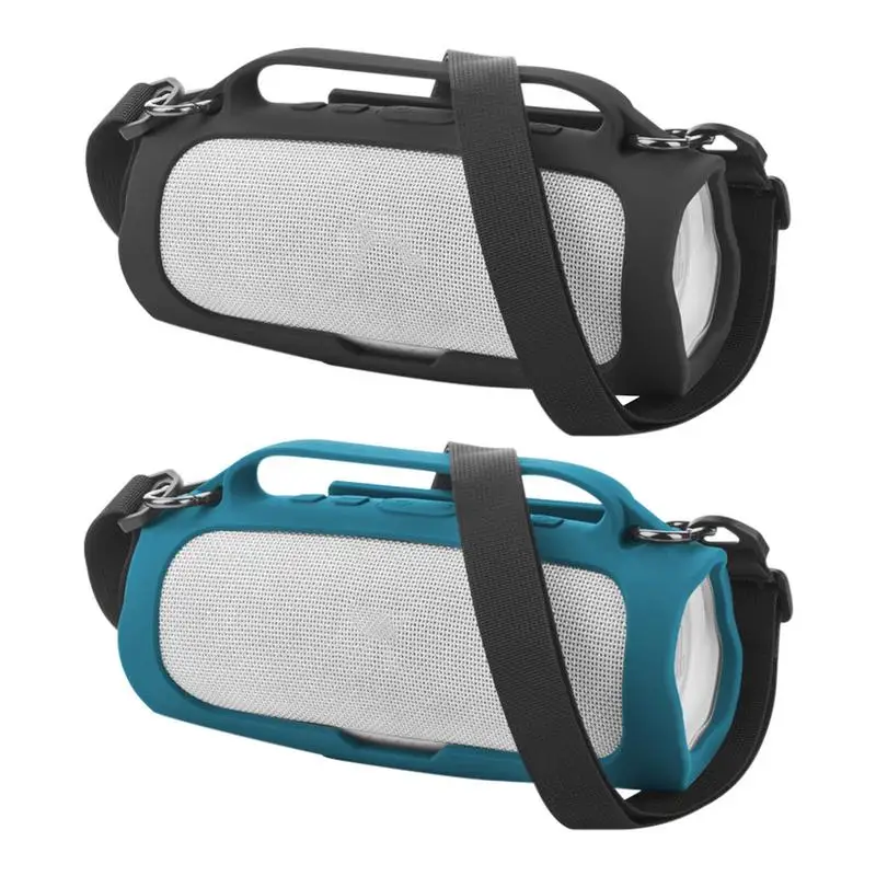Per Jbl Charge 4 Custodia Per Altoparlanti Blue-Tooth Custodia Protettiva Da Viaggio In Silicone Con Tracolla E Moschettone Per Jbl Charge 4