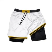 Anime Gym 2 in 1 Shorts for Men Quick Dry Breathable Mesh Performance Shorts Summer Sports Fitness Workout Jogging Short Pants 1