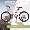 20" Mountain Bike, 7 Speed Bike with Disc Brakes ,Adjustable Seat Height for Kid
