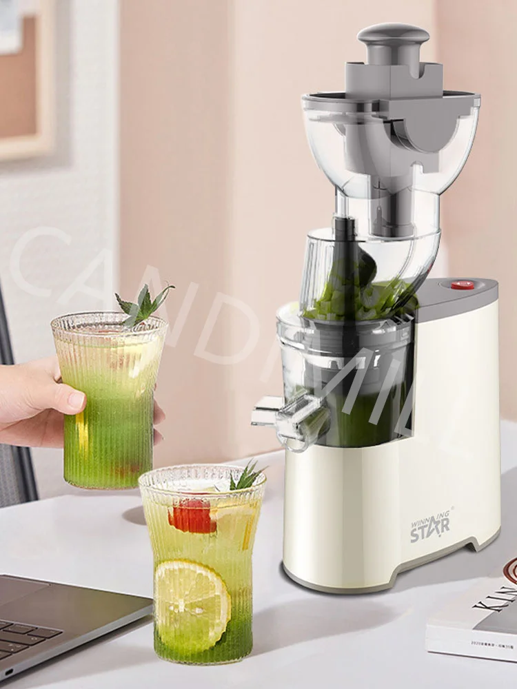 Slow Juicer Cold Press Large Caliber Electric Juicer Extractor Filter Free Easy Wash Electric Fruit Apple Orange Citrus Juicer 4