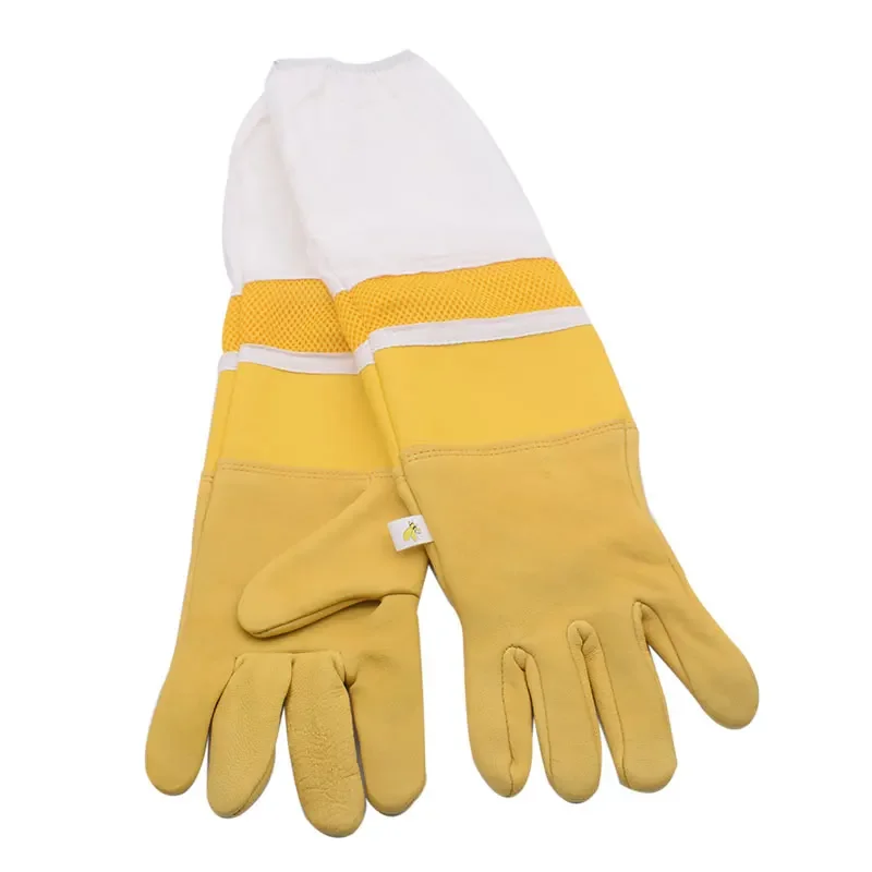 Beekeeping Gloves Sheepskin Protective Beekeeper Gloves Goatskin Beekeeping Bee Vented Long Sleeves beekeeping gloves