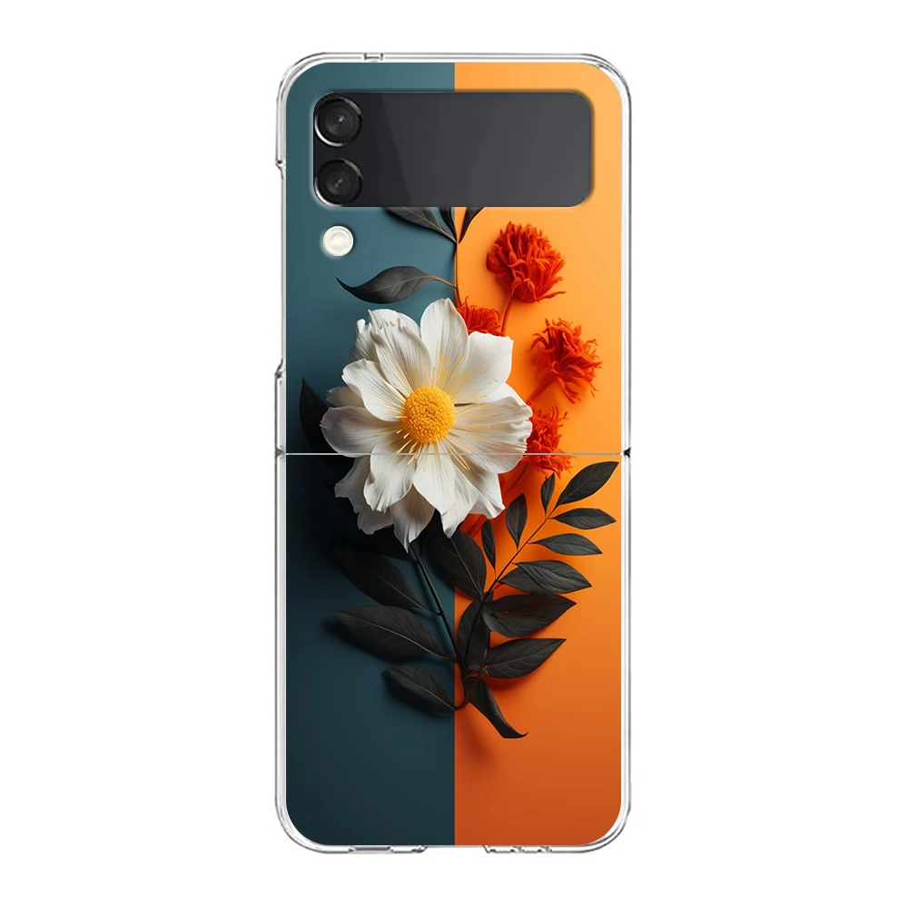 Sunflower Transparent Shockproof Hard PC Phone Case - Foldable Design
