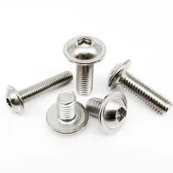 Stainless Steel Hexagon Socket Button Head Screw with Washer Collar - M8x50mm 10pcs