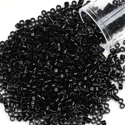 Elegant Metallic Seed Beads in Golden & Silver Tones - 1200pcs - 2mm 1200pcs-bottle (PZ507 original black)