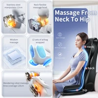 Electric Full Body Massage Cushion Seat Chair Air Compress Heat Shiatsu Tapping Deep Kneading Vibration Back Massager Relaxation 2