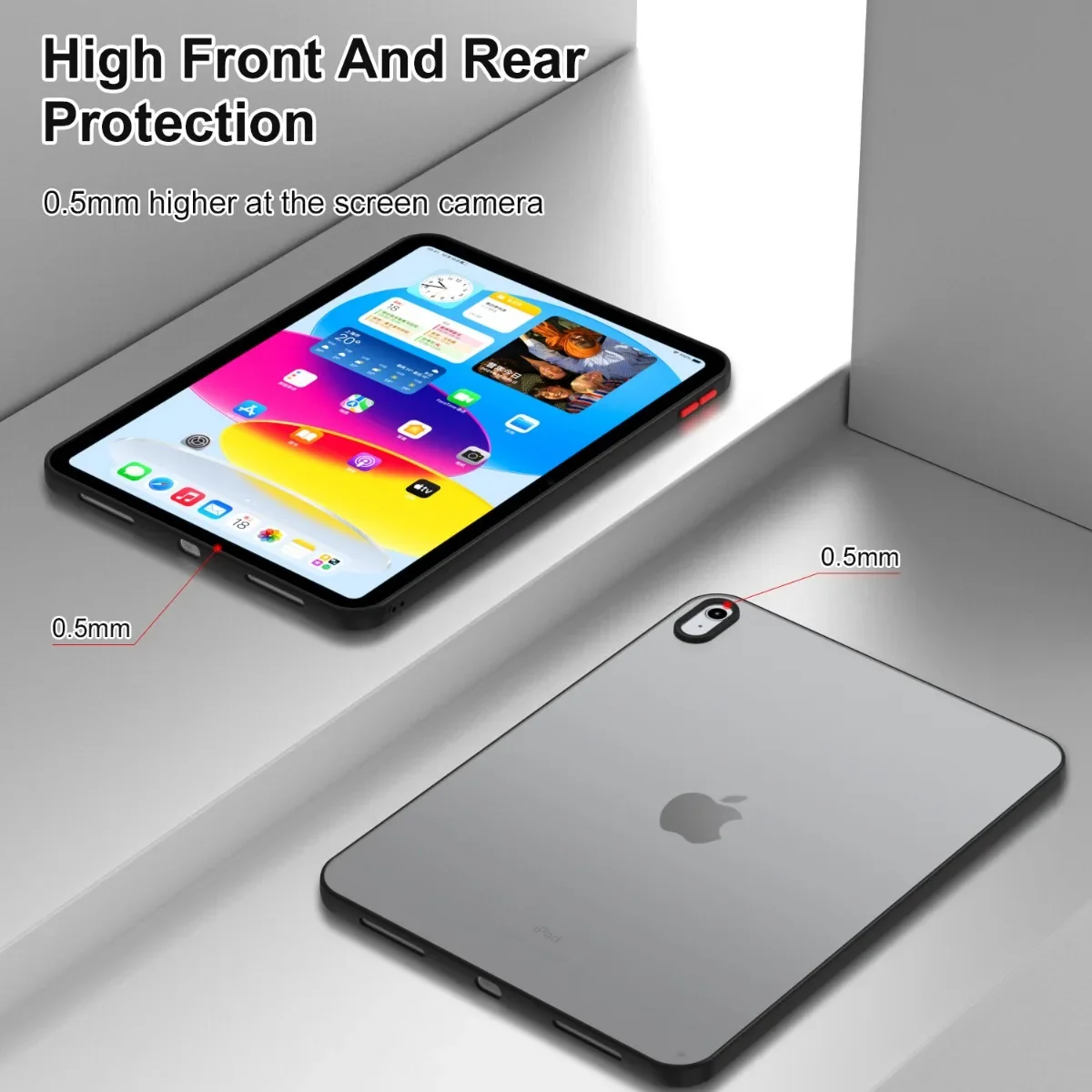 Versatile Frosted Hard Tablet Case with PC+TPU Cover