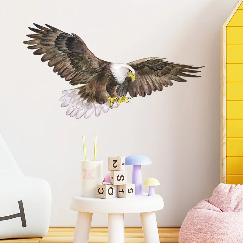 Removable Eagle Soaring Bird Decorative Vinyl Office Decor Wall Art Sticker Students Dormitory Decoration Classroom Decal Poster
