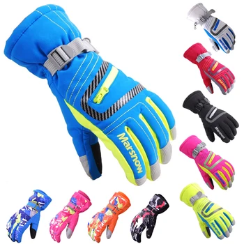 Outdoor Sport  Skiing Gloves Windproof Men Women Kids Winter Warm Ski Gloves Mittens Waterproof Skiing Breathable Air S/M/L/XL